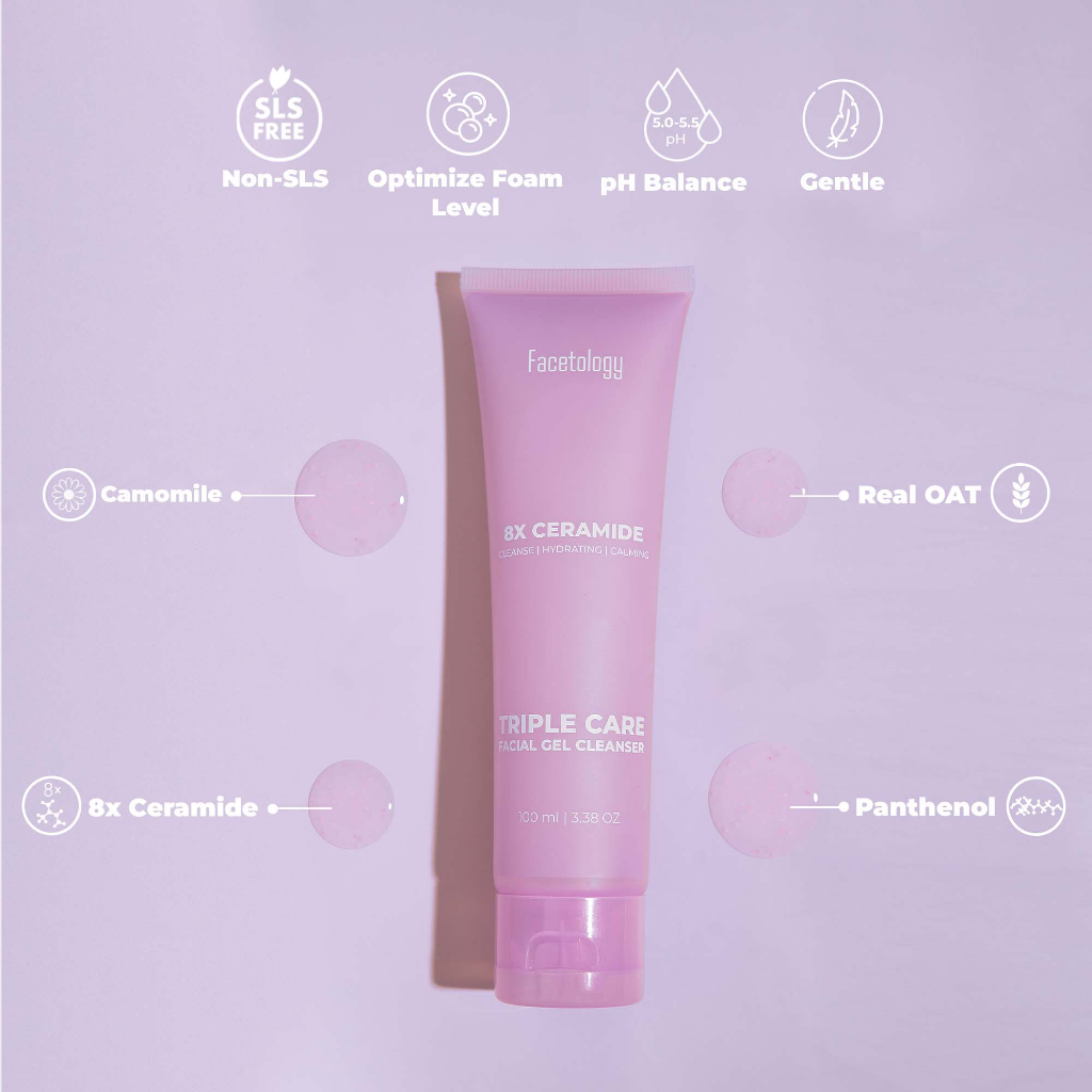 Facetology Triple Care Facial Gel Cleanser 100ml