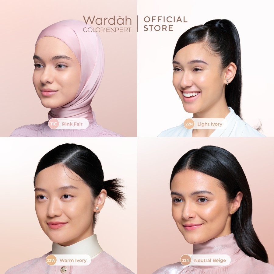 Wardah Colorfit Perfect Glow Cushion REFILL 15gr - 22N Light Ivory