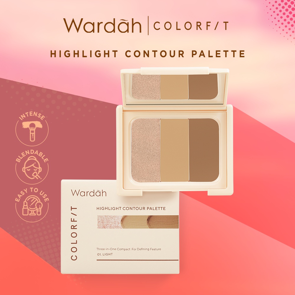 Wardah Colorfit Highlight Countour Palette 10.2gr - 01 Light