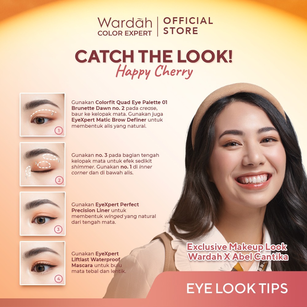 Wardah Colorfit Quad Eye Palette 6gr - 02 Rose Aurora