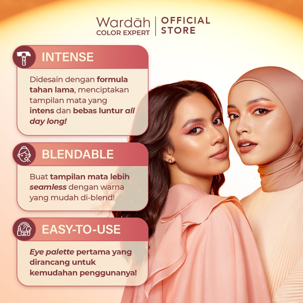 Wardah Colorfit Quad Eye Palette - 03 Sunlit Blaze