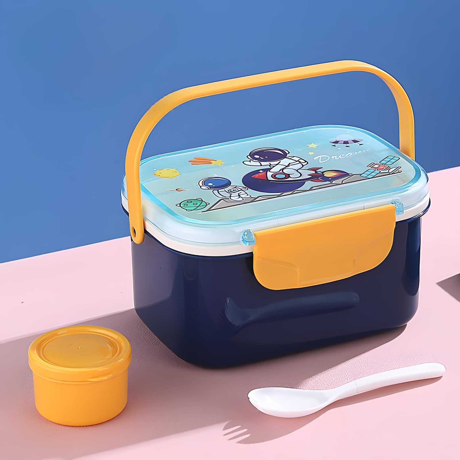 Lunch Box Susun Anak Karakter 2 Sekat 1600ml (Free Sendok + Tempat Kuah) (2572)