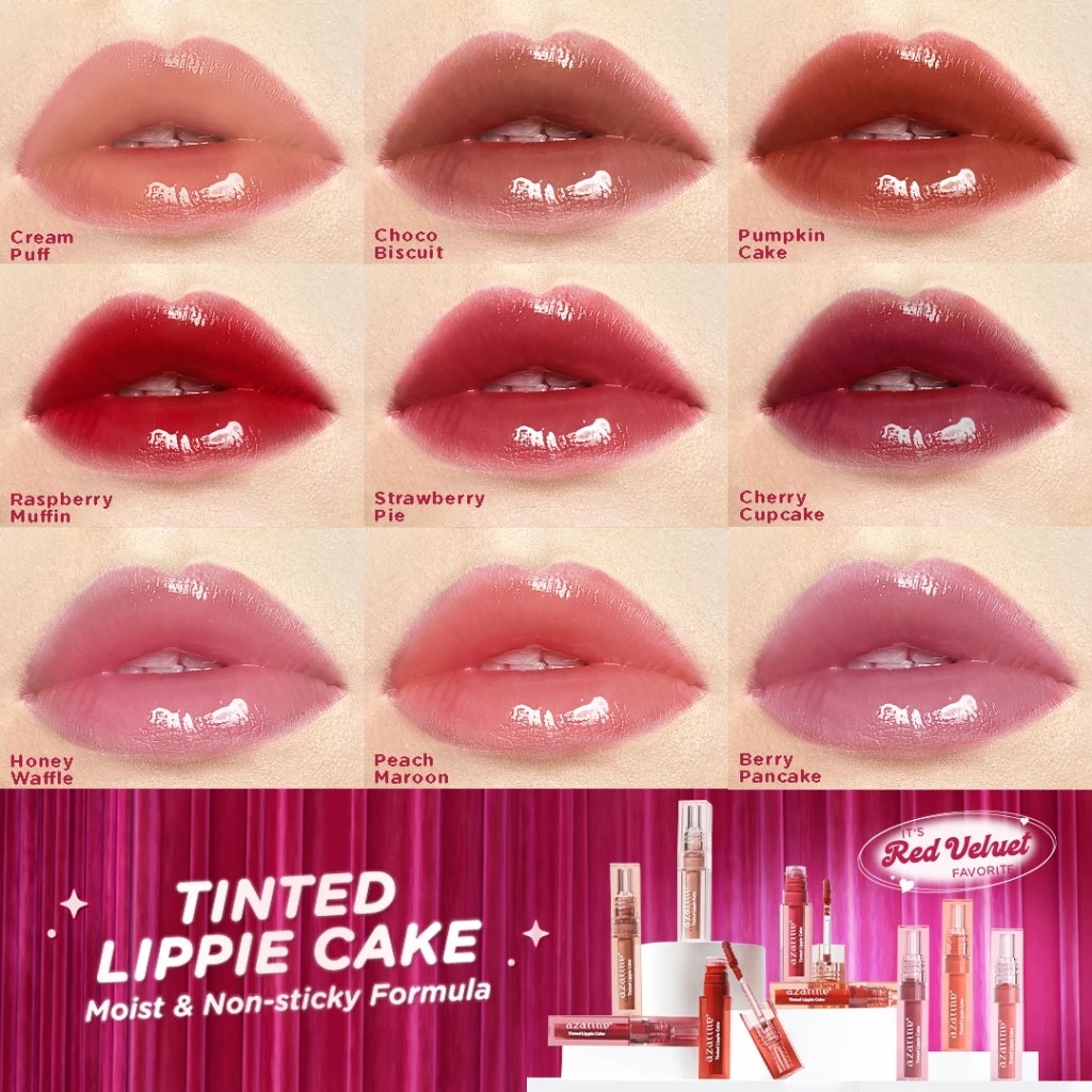 Azarine Tinted Lippie Cake 2.9ml - 08 Peach Macaroon (PEACHY NUDE)