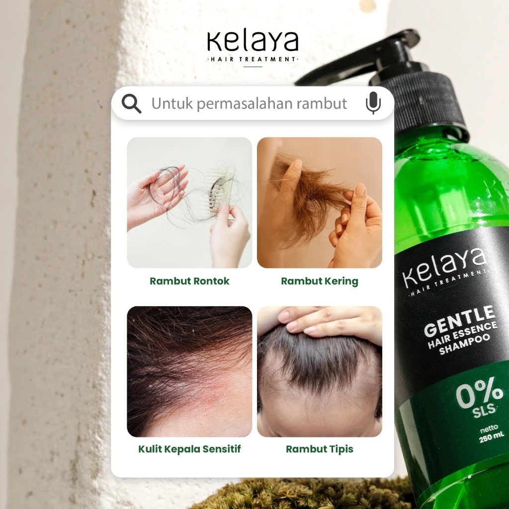 Kelaya Hair Treatment Gentle Hair Essence Shampoo 250ml - Non SLS