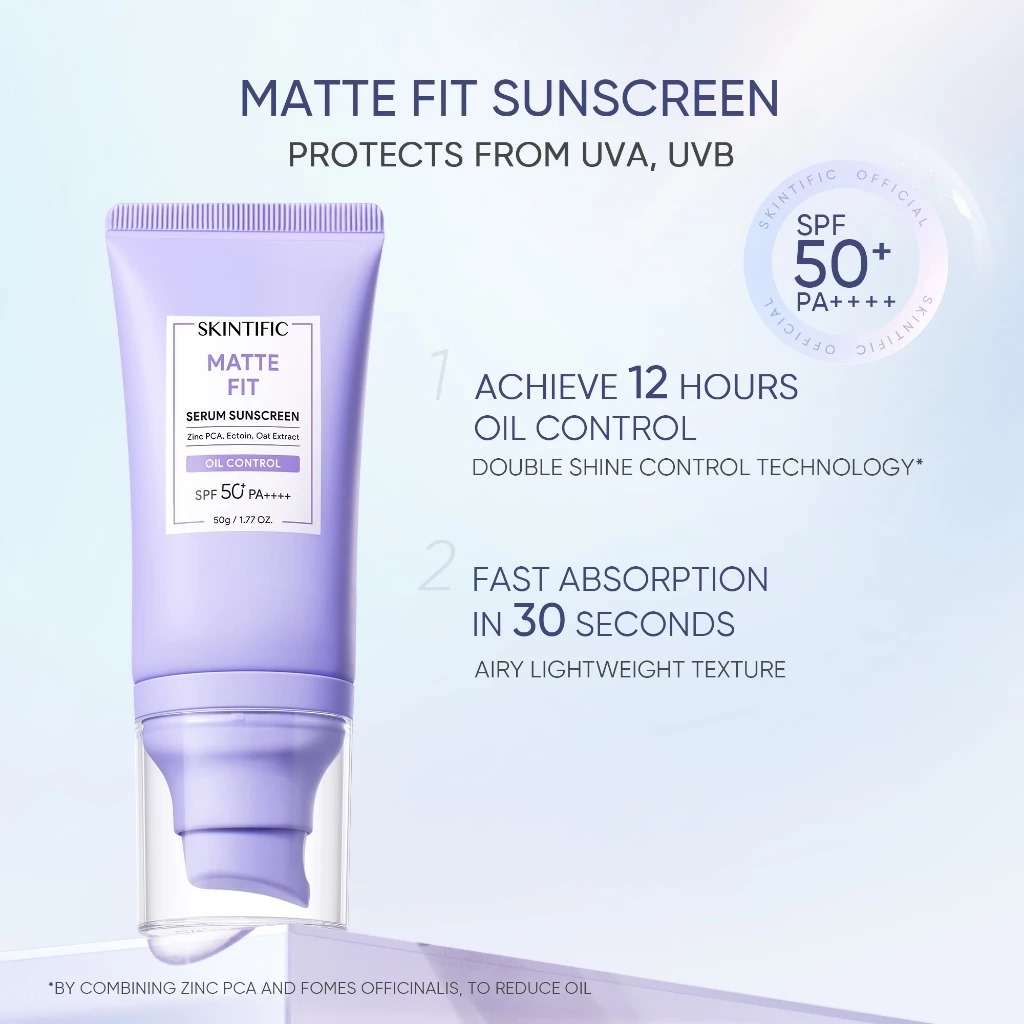 Skintific Matte Fit Serum Sunscreen SPF50+ PA++++ 50gr