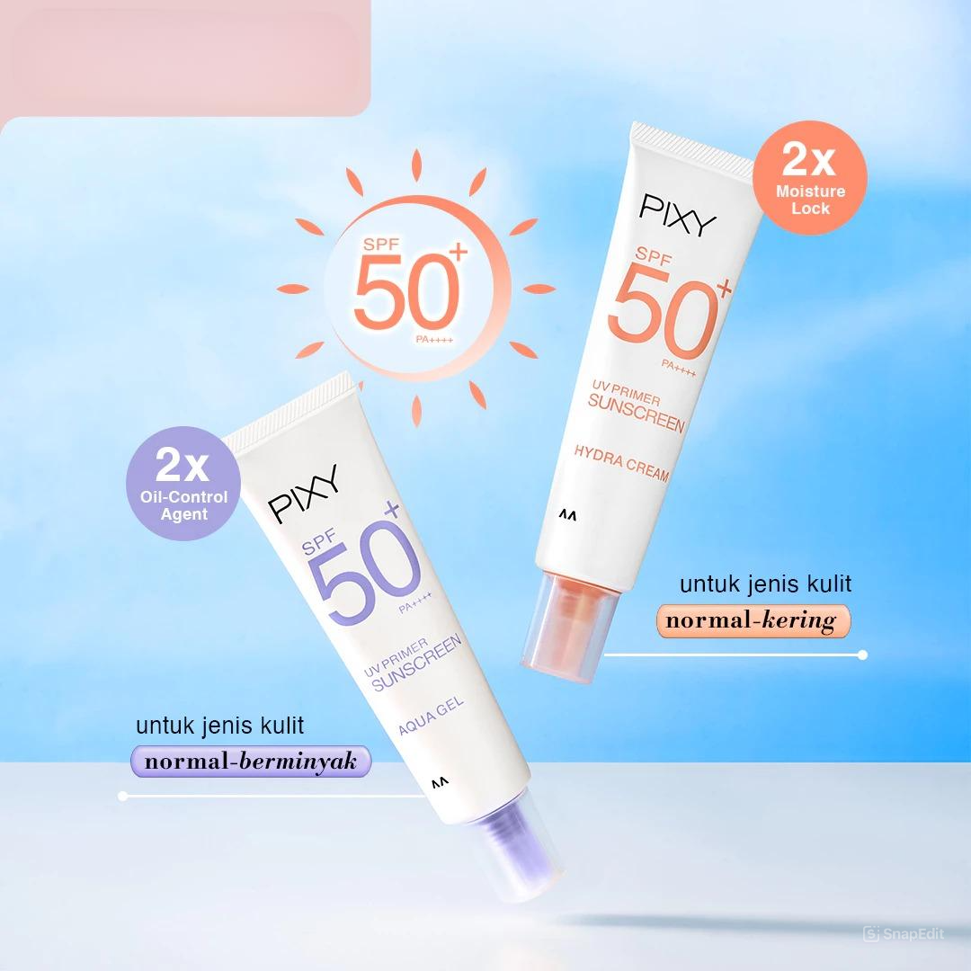 Pixy UV Primer Sunscreen SPF50+ PA++++ 30gr - Aqua Gel Normal to Oily Skin (Ungu)