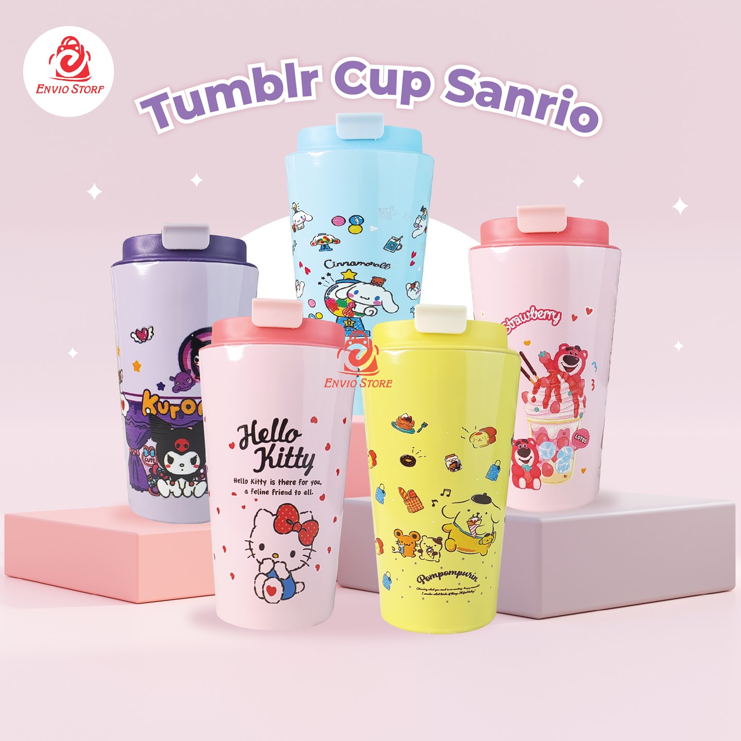 Tumblr Termos Karakter Sanrio 500ml - LOTSO (Termos Botol Air Minum)