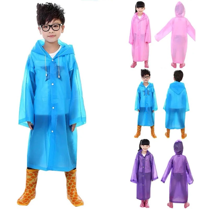 Jas Hujan Ponco Eva ANAK - BIRU (Lightweight Raincoat)