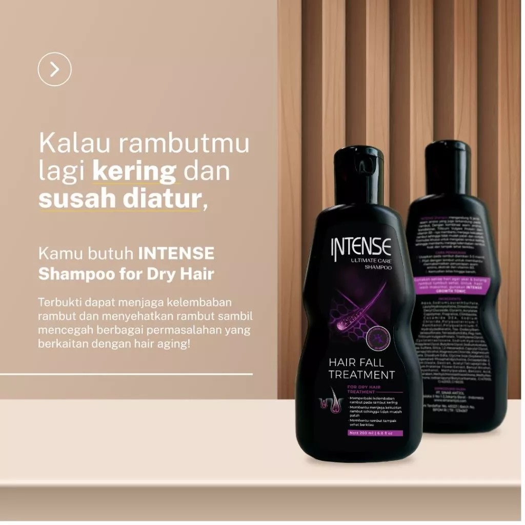 Intense Ultimate Care Shampoo Hair Fall Treatment - Dry Hair 200ml