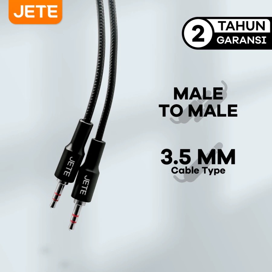 JETE Kabel Aux Male to Male Stereo Audio Cable - 100cm (1M)