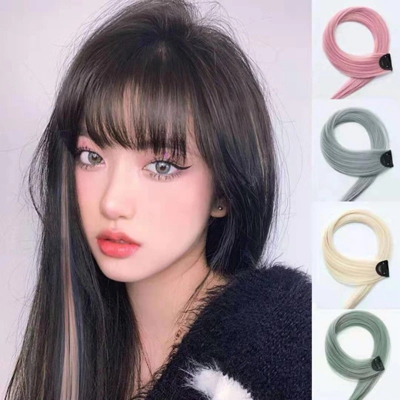 Wig Rambut Sambung Warna 55cm - Hairclip Rambut Palsu Extension