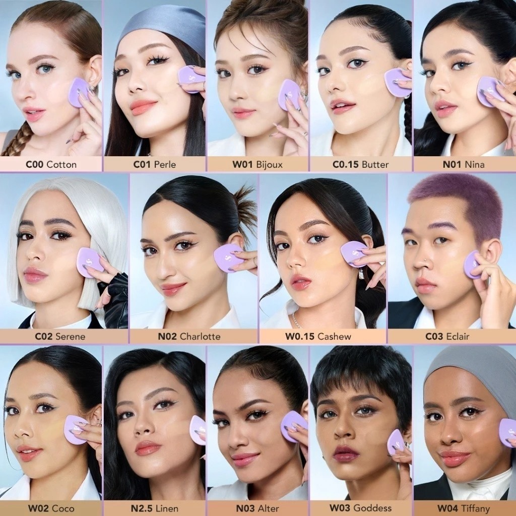 Somethinc Copy Paste Coverblur Powder Foundation 12gr - C00 Cotton