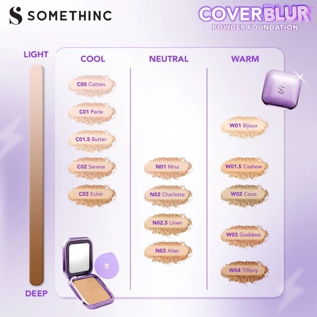 Somethinc Copy Paste Coverblur Powder Foundation 12gr - W01.5 Cashew