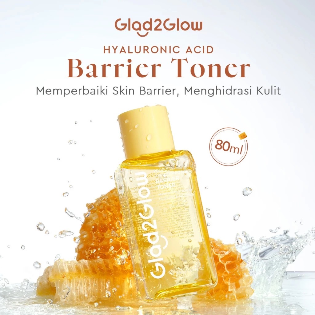 Glad 2 Glow Toner - Propolis Hyaluronic Acid Barrier 80ml * Glad 2 Glow Toner - Propolis Hyaluronic Acid Barrier 80ml *