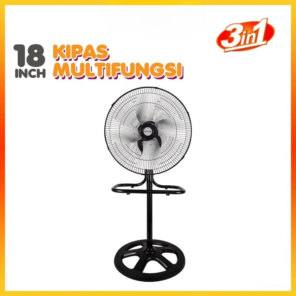 Welhome Kipas Angin Berdiri WH-1881M 3in1 Bahan Metal 60Watt