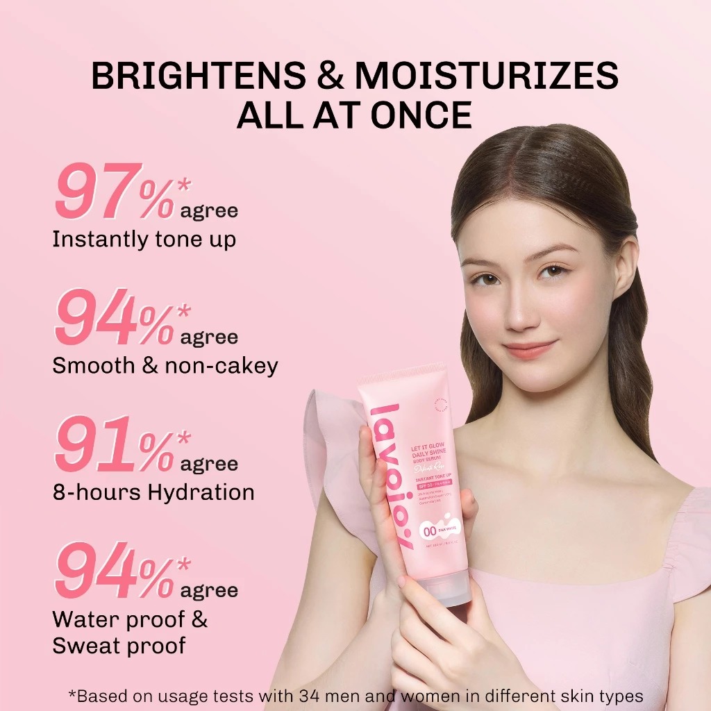 Lavojoy Let It Glow Daily Shine Body Serum SPF50 PA++++ 180ml - 03 Golden Honey (Delicate Rose Instant Tone Up)