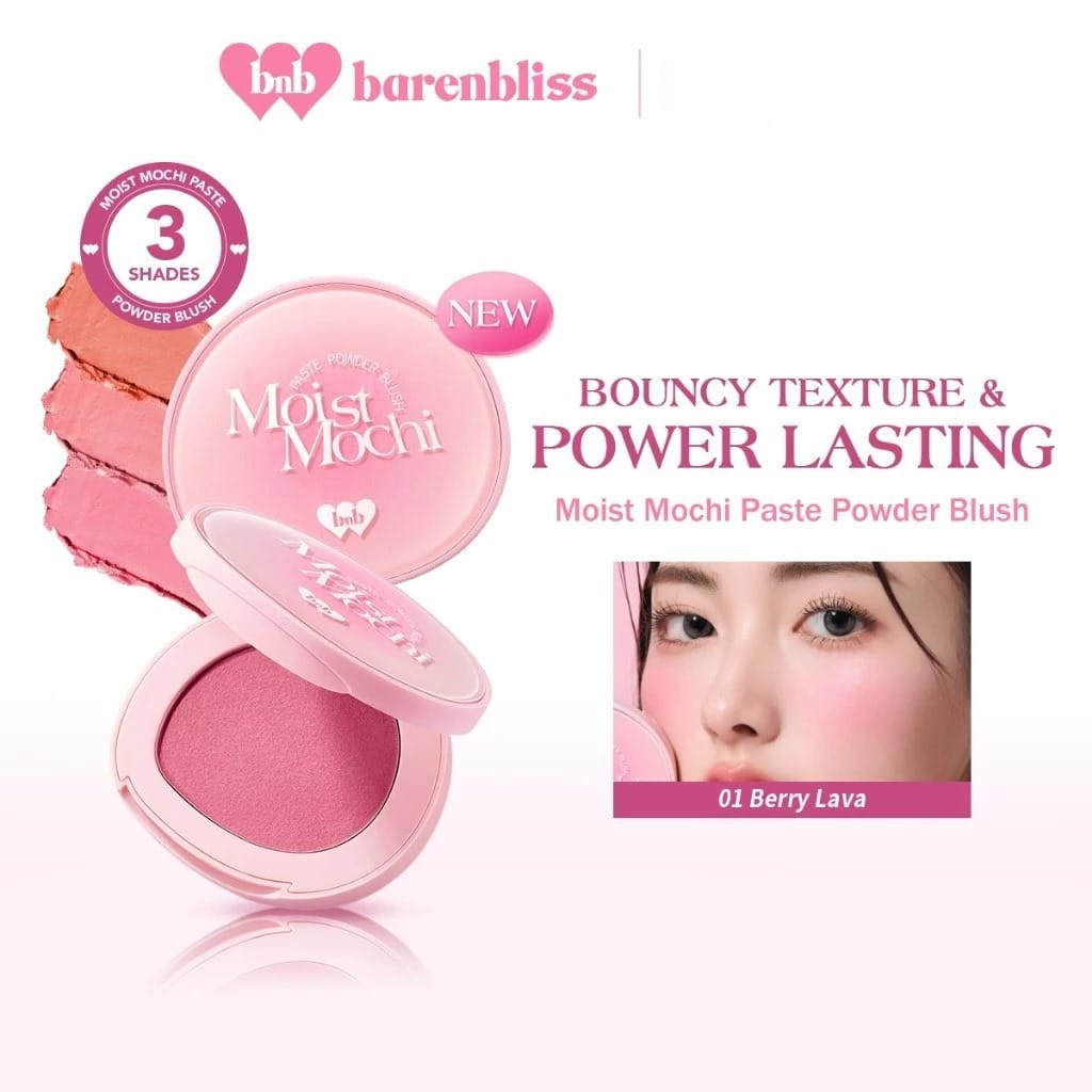 BNB Barenbliss Moist Mochi Paste Powder Blush 4.5gr - 03 Sunset Mango
