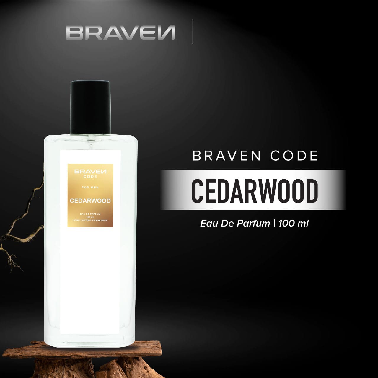 Braven Code Eau De Parfum 100ml - Cedarwood