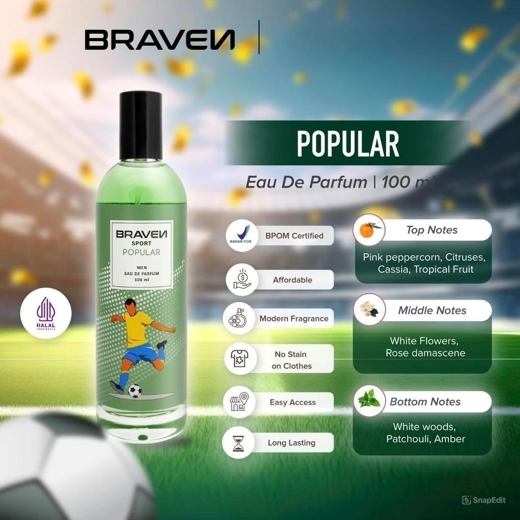 Braven Eau De Parfum Sport 100ml - Popular *