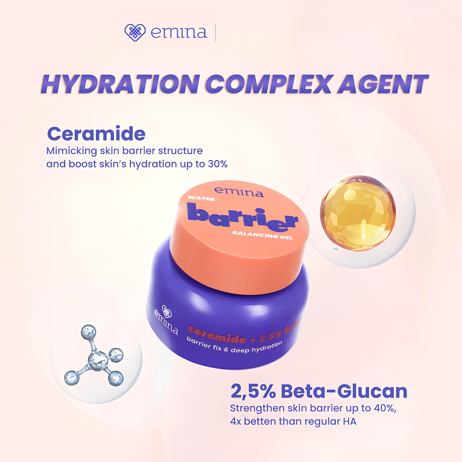 Emina Water Gel 30gr - Barrier Balancing Gel