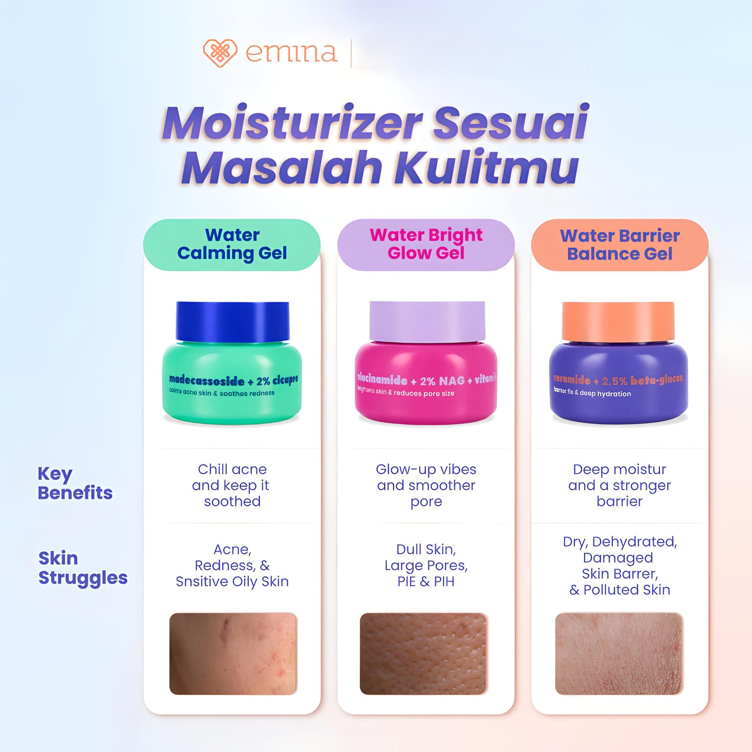 Emina Water Gel 30gr - Calming