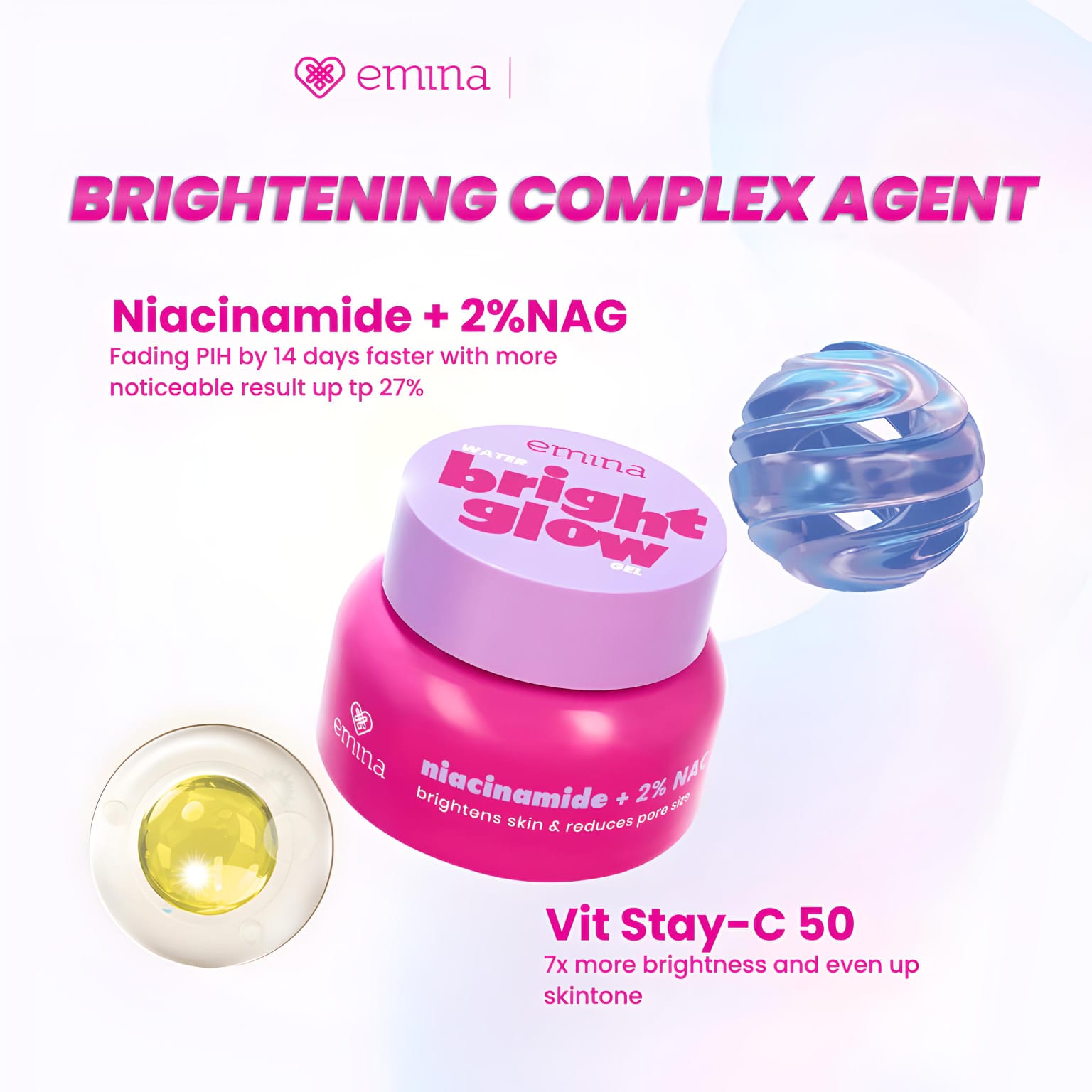 Emina Water Gel 30gr - Bright Glow