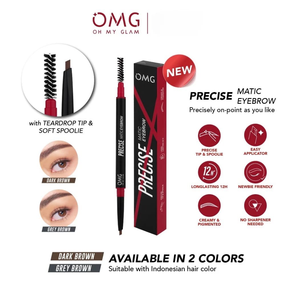 Oh My Glam Precise Matic Eyebrow (OMG) 0.07gr - 01 Dark Brown