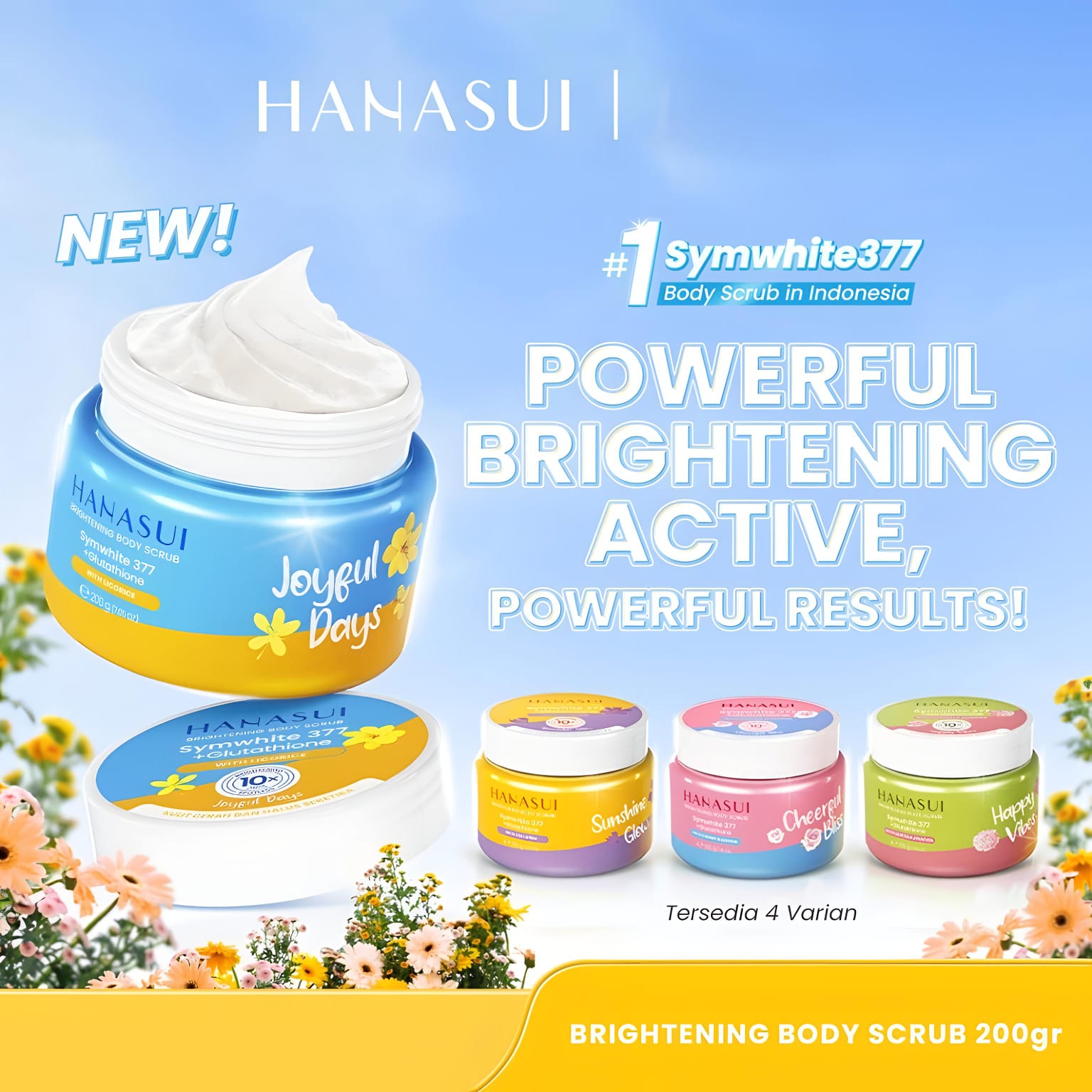 Hanasui Brightening Body Scrub 200gr - Cheerful Bliss