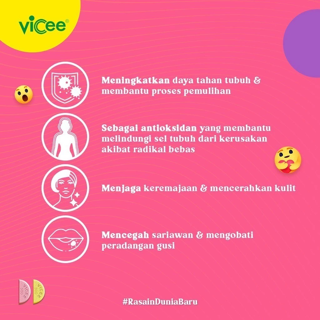 Vicee 500 Sweetlets Tablet Hisap Vitamin C (1 Strip 2 Tablet) - Rasa Jeruk
