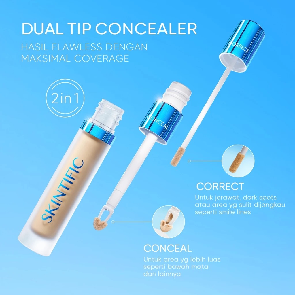 Skintific Cover Perfect Serum Concealer 5ml - 02 Ivory