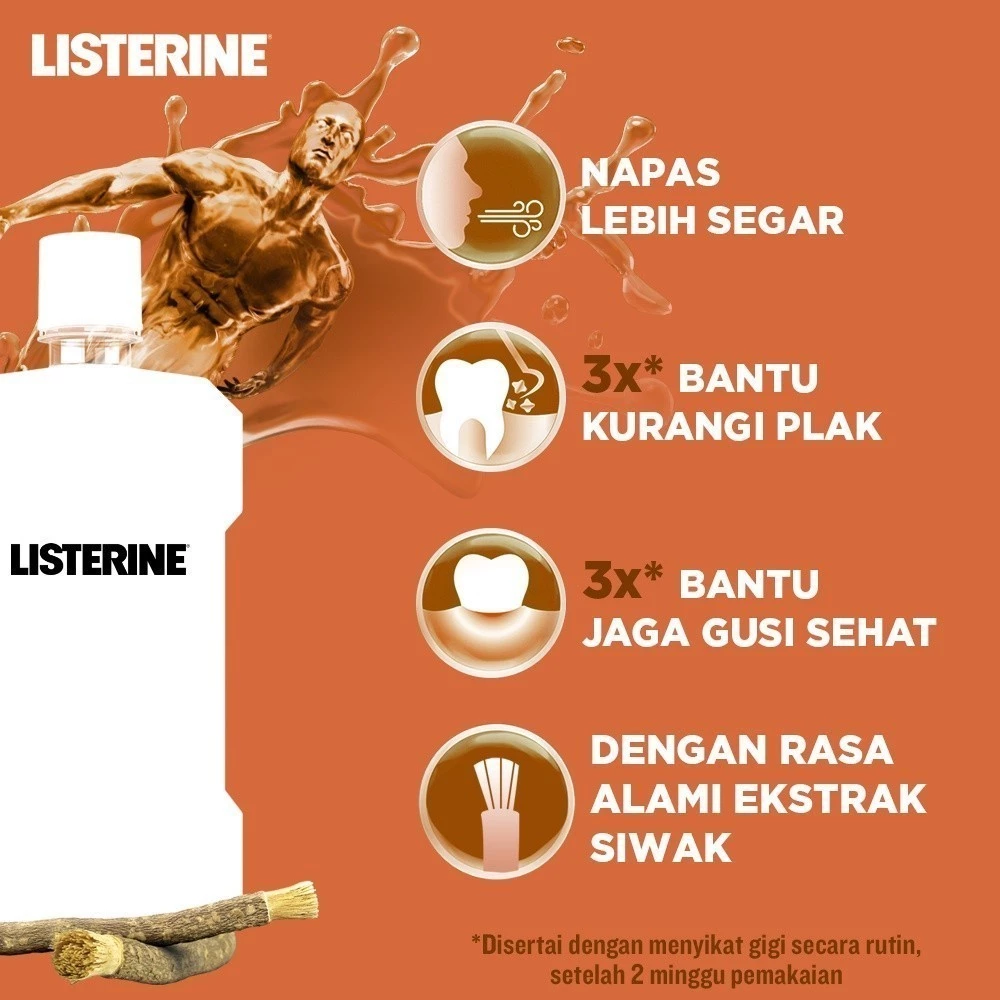 Listerine Antiseptic Mouthwash - Siwak 100ml