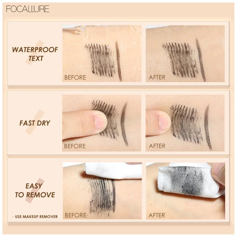 Focallure Stay Waterproof Mascara & Eyeliner 2in1 (FA160) - 01
