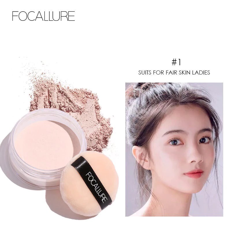 Focallure Face Setting Powder Poreless Oil Control (FA15) 7gr - 01 Ivory