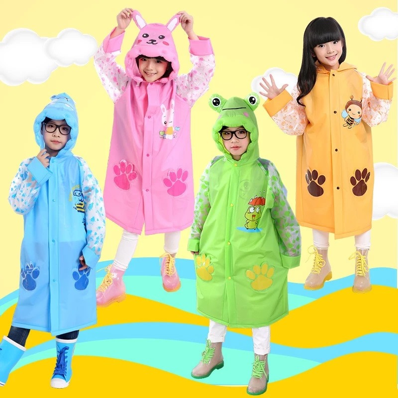Jas Hujan Ransel Anak - (Jas Hujan Anak Sekolah Karakter Lucu)