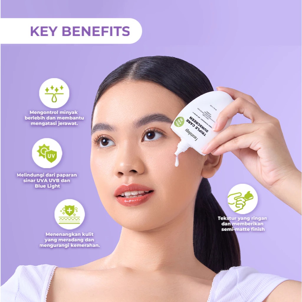 Facetology Triple Care Sunscreen For Oily & Acne Skin SPF40 PA+++ 40ml