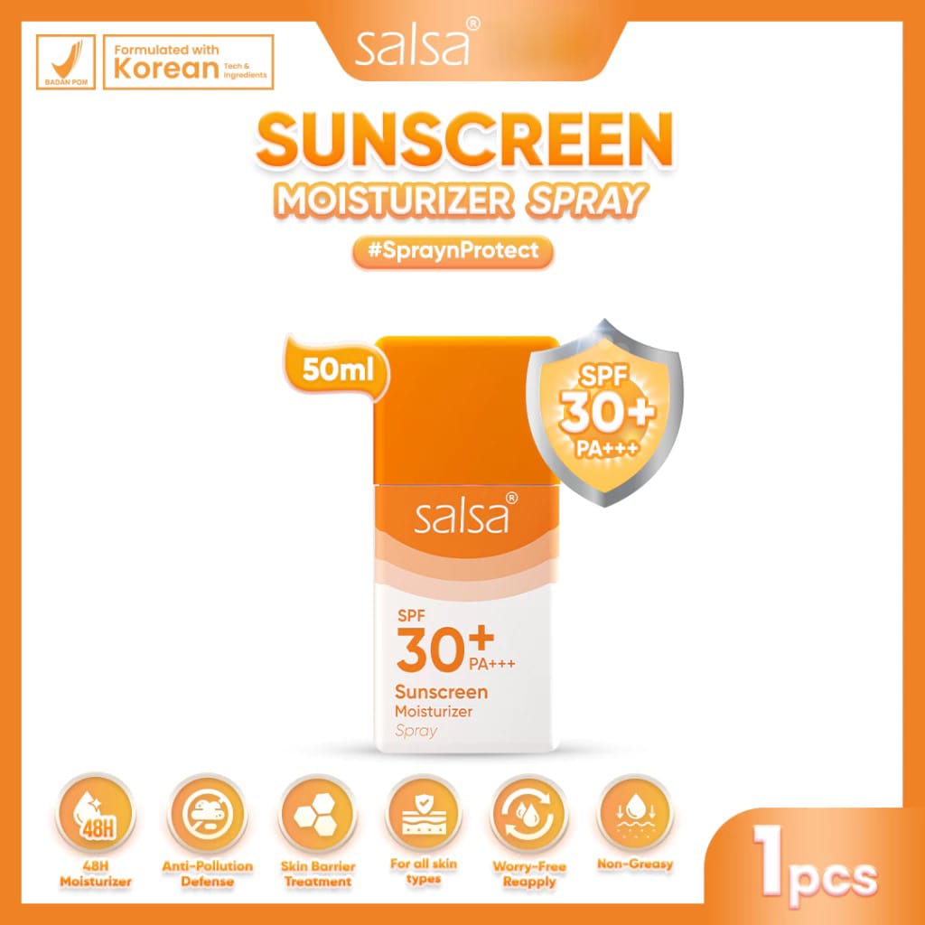Salsa Sunscreen Moisturizer Spray SPF30+ PA+++ 50ml
