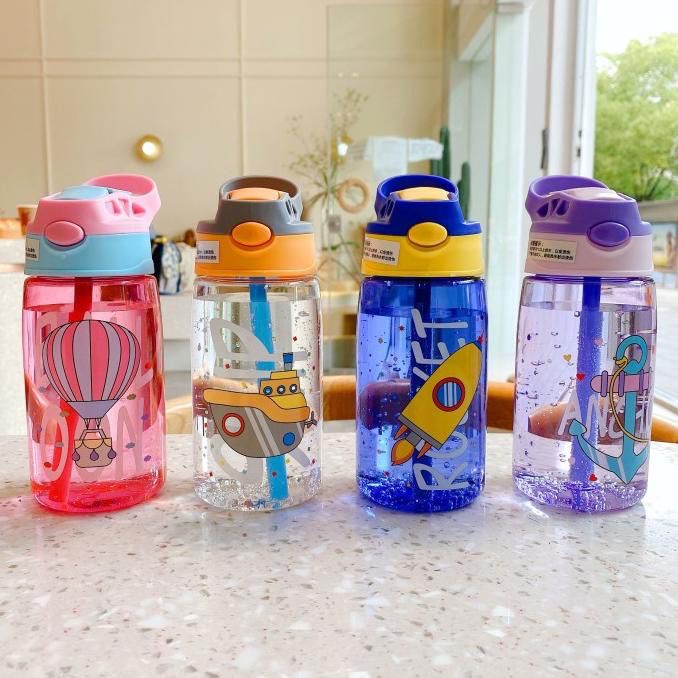 Botol Minum Warna Motif Transportasi 480ml - BIRU (BZ 276)