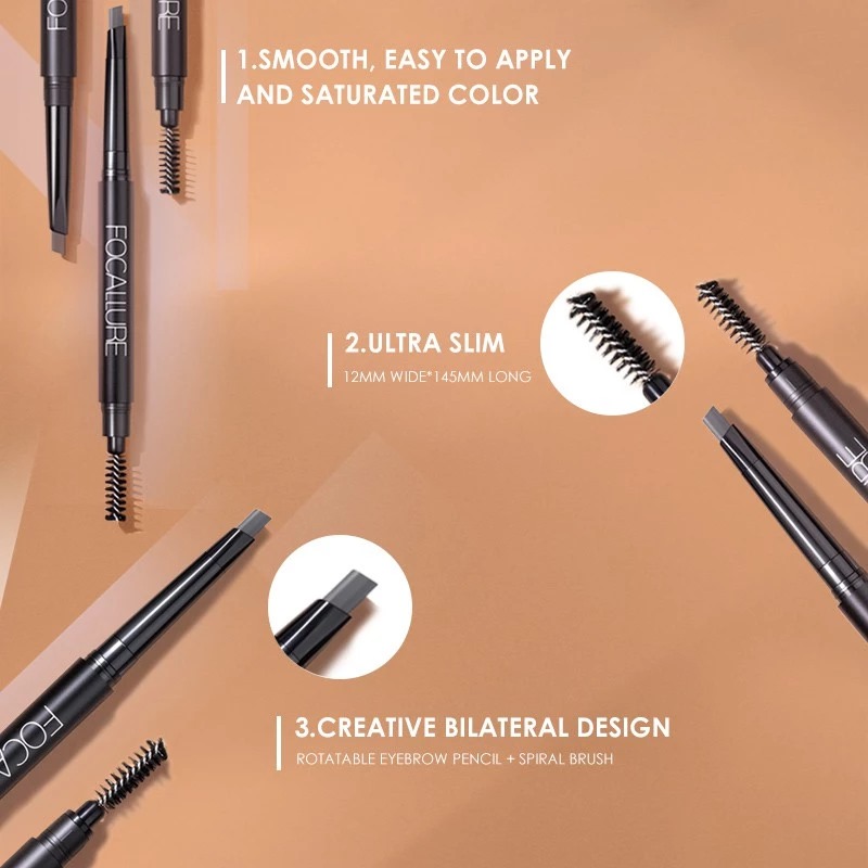 Focallure Auto Brows Pen (FA18) 0.25gr - 01 Dark Gray