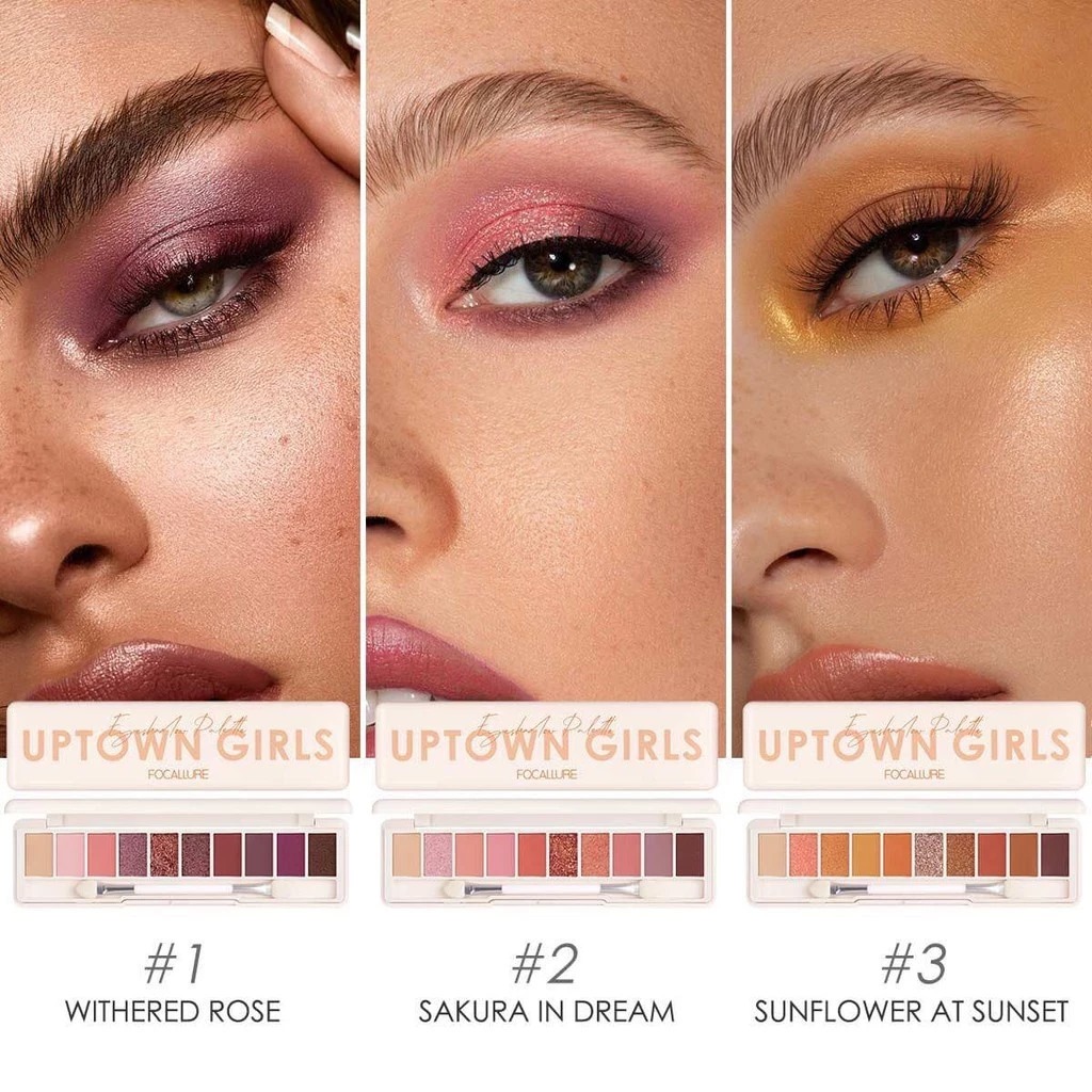 Focallure 10 Color Eyeshadow Palette Uptown Girls (FA158) 5gr - 02 Sakura In Dream