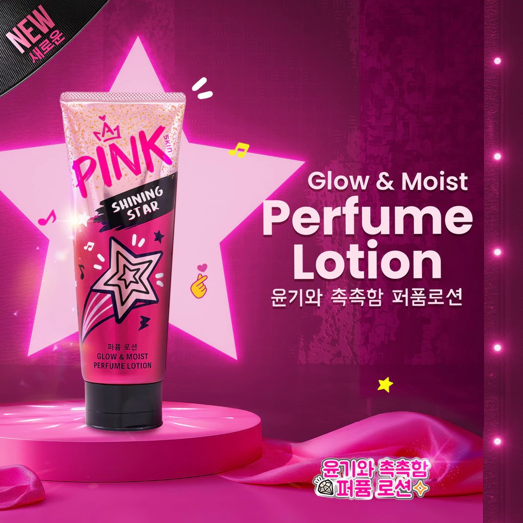 Pink Skin Perfume Lotion 180ml - Shining Star