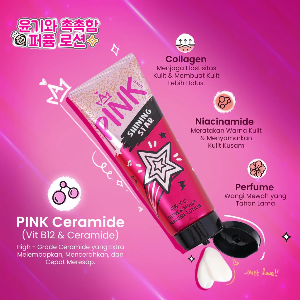 Pink Skin Perfume Lotion 180ml - Shining Star