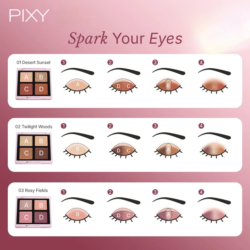 Pixy Wanderlust Quad Eyeshadow 5.5gr - 01 Dessert Sunset
