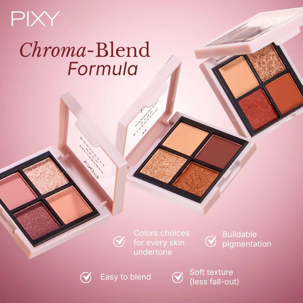 Pixy Wanderlust Quad Eyeshadow 5.5gr - 03 Rosy Fields