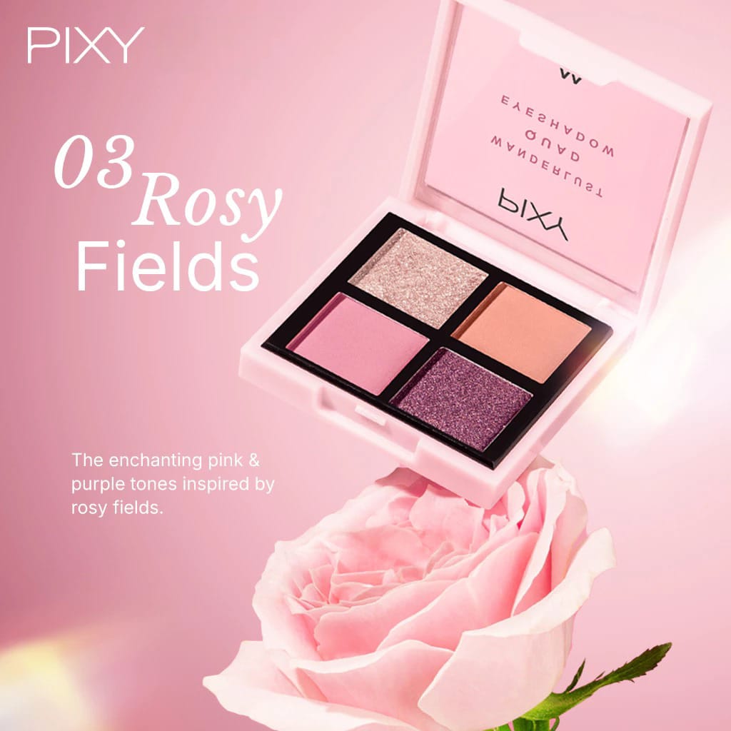 Pixy Wanderlust Quad Eyeshadow 5.5gr - 03 Rosy Fields