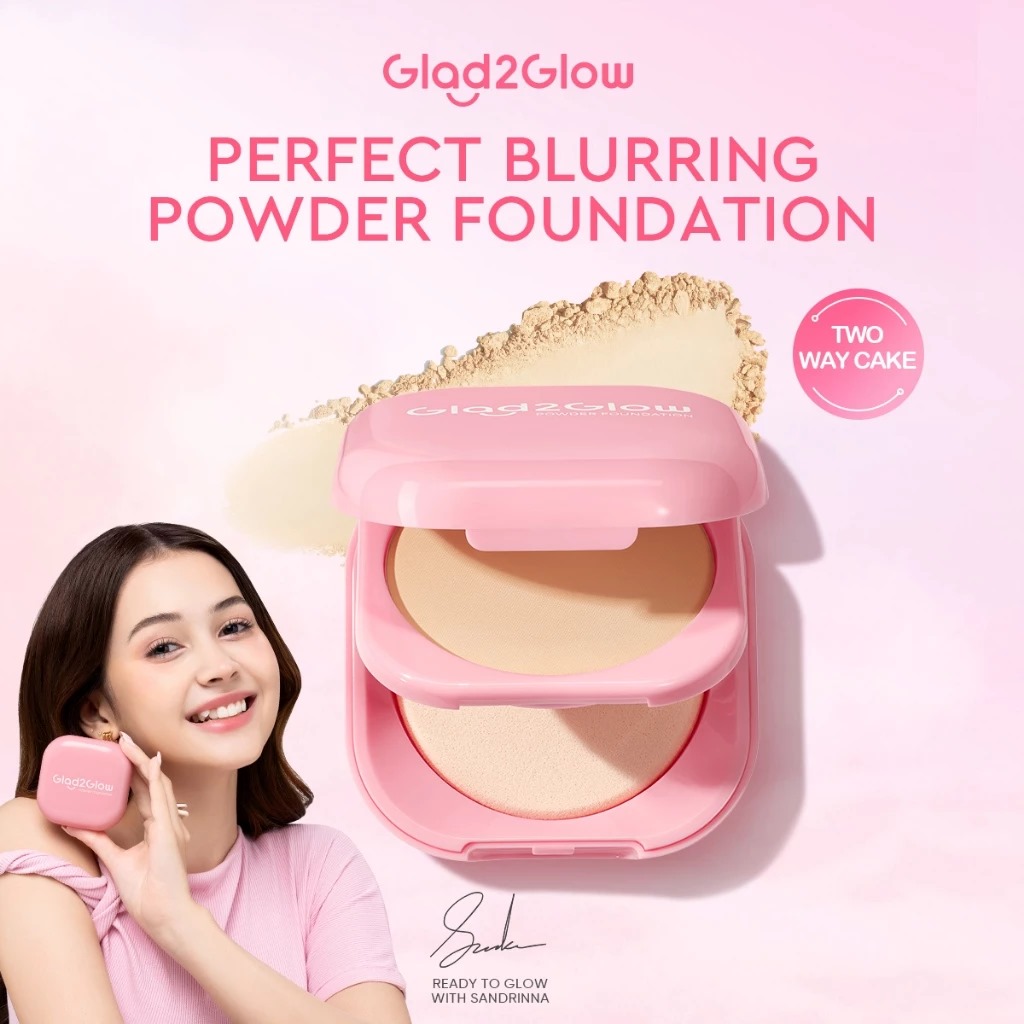 Glad 2 Glow Perfect Blurring Powder Foundation 8.5gr - 00 Affogato