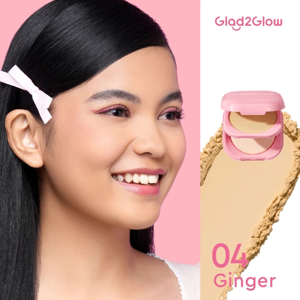 Glad 2 Glow Perfect Blurring Powder Foundation 8.5gr - 04 Ginger