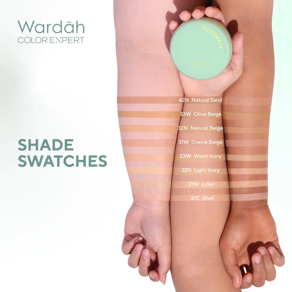 Wardah Colorfit 5D Blur Cloud Cushion SPF50 PA++++ 15gr - 22N Light Ivory