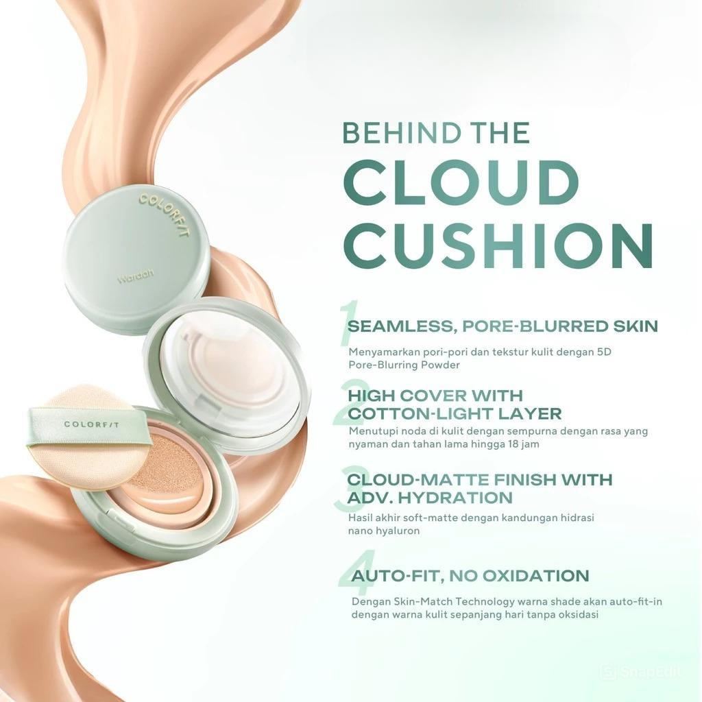 Wardah Colorfit 5D Blur Cloud Cushion SPF50 PA++++ 15gr - 42N Neutral Sand