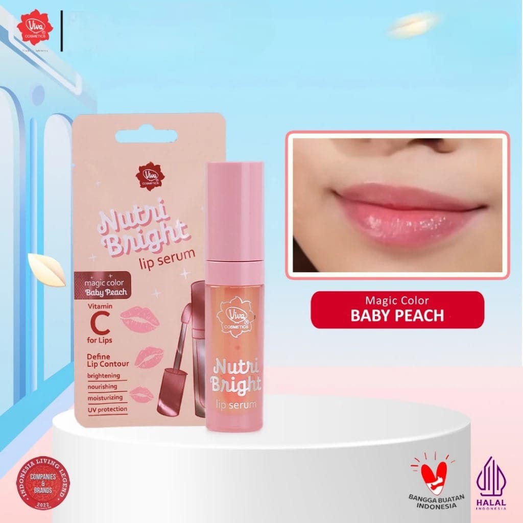 Viva Nutri Bright Lip Serum 2.5ml - Baby Peach