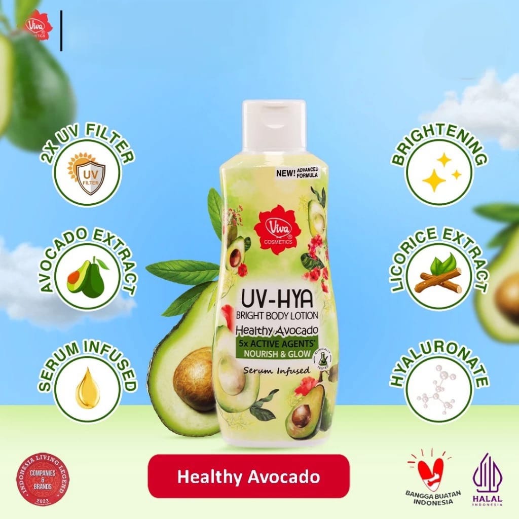 Viva UV-Hya Bright Body Lotion 185ml - Healthy Avocado (Nourish & Glow)